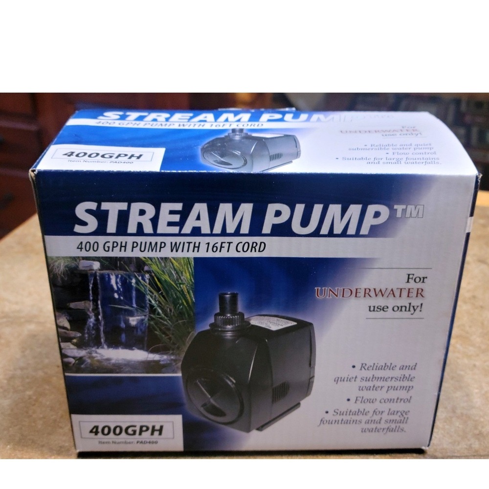 NIB Alpine PAD400 Stream Pump 400 GPH Submersible Water Pump with 16ft Cord NEW